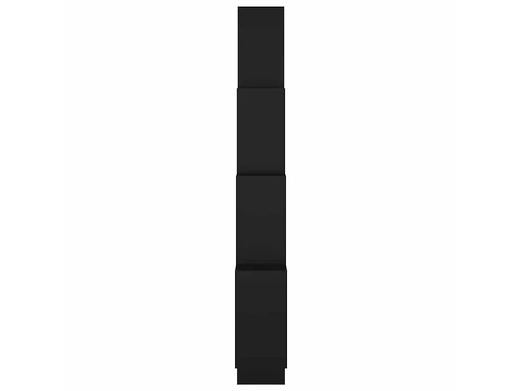 Wandschap kubus 90x15x119 cm bewerkt hout zwart