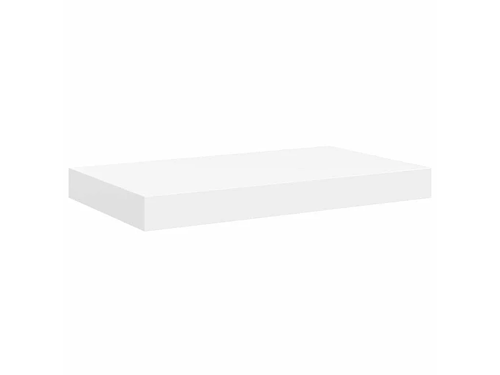 Scaffali a Parete 2 pz Bianchi 50x23,5x3,8 cm in MDF