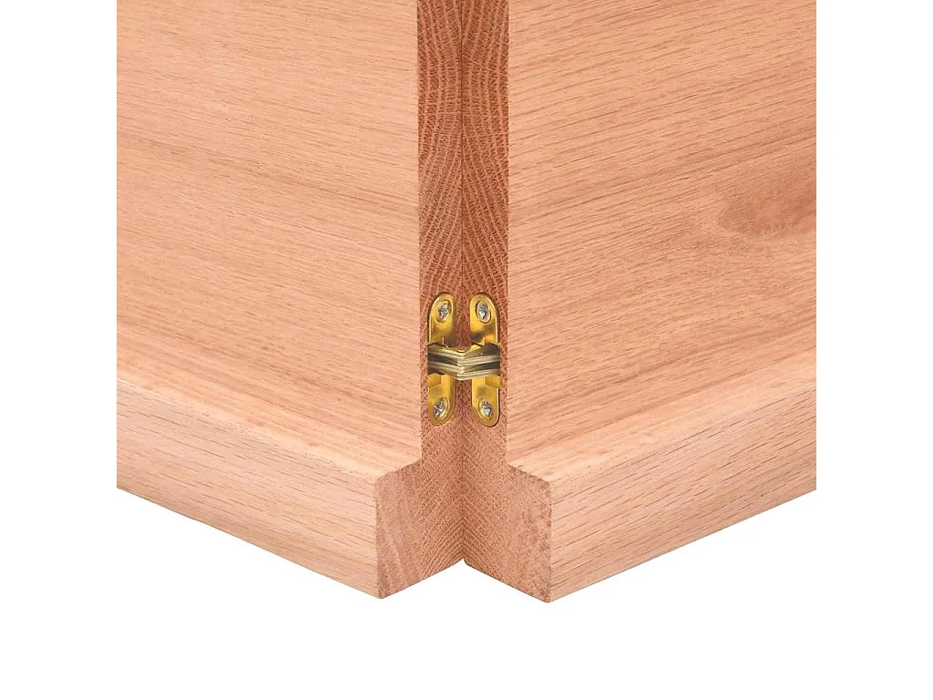 Wandregal Hellbraun 140x50x(2-4) cm Massivholz Eiche Behandelt
