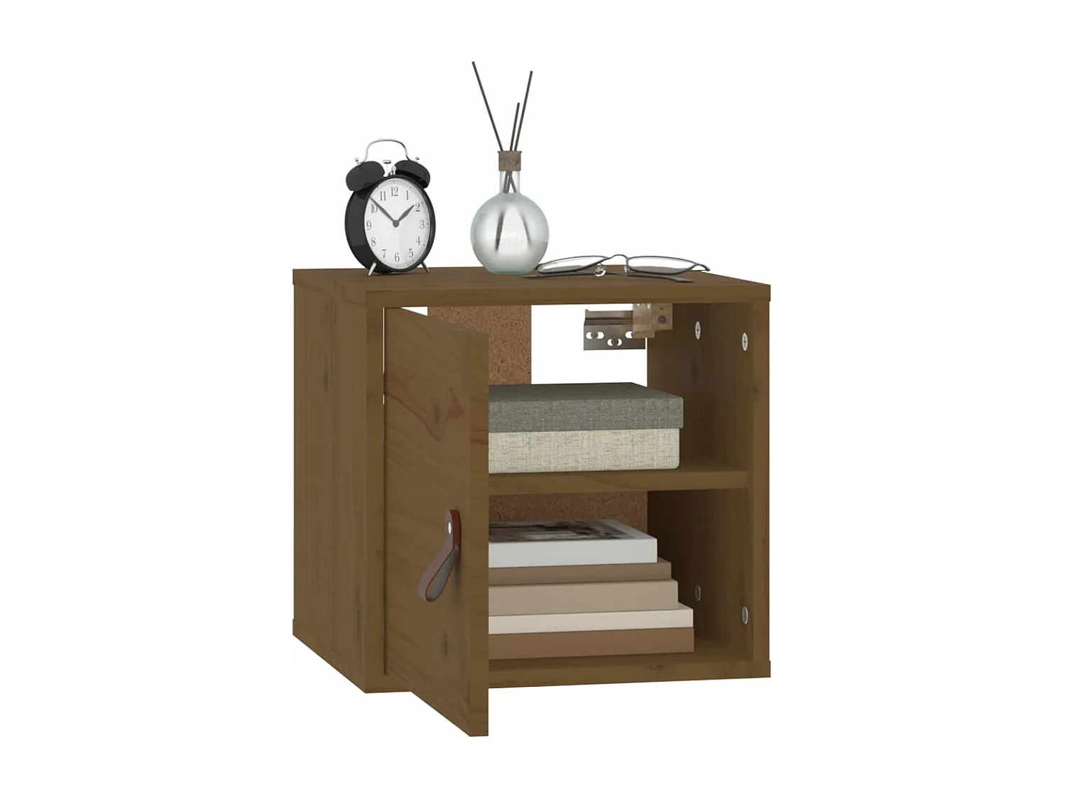 Armoires murales 2pcs Marron miel 31,5x30x30 cm Bois pin massif