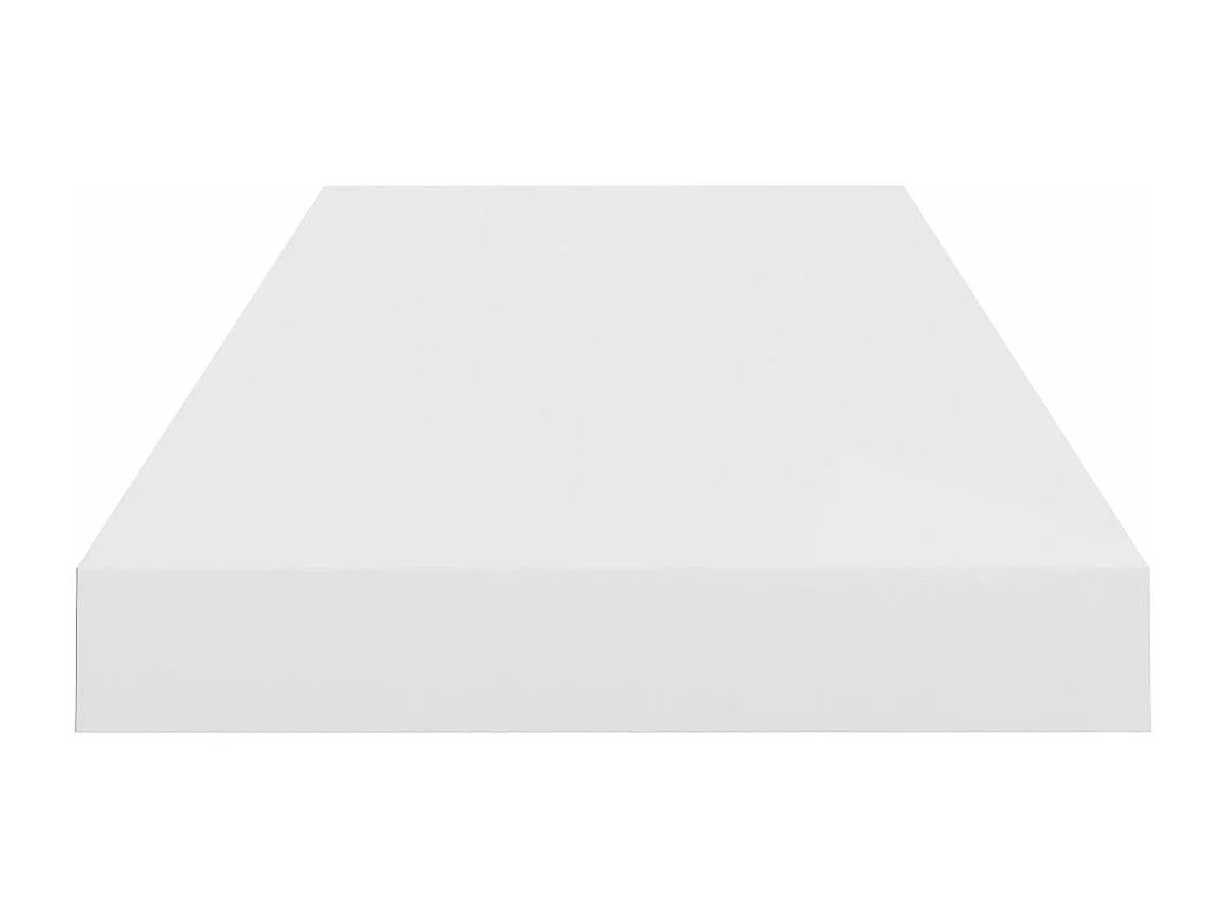 Estante flotante de pared 2 uds MDF blanco brillo 60x23,5x3,8cm