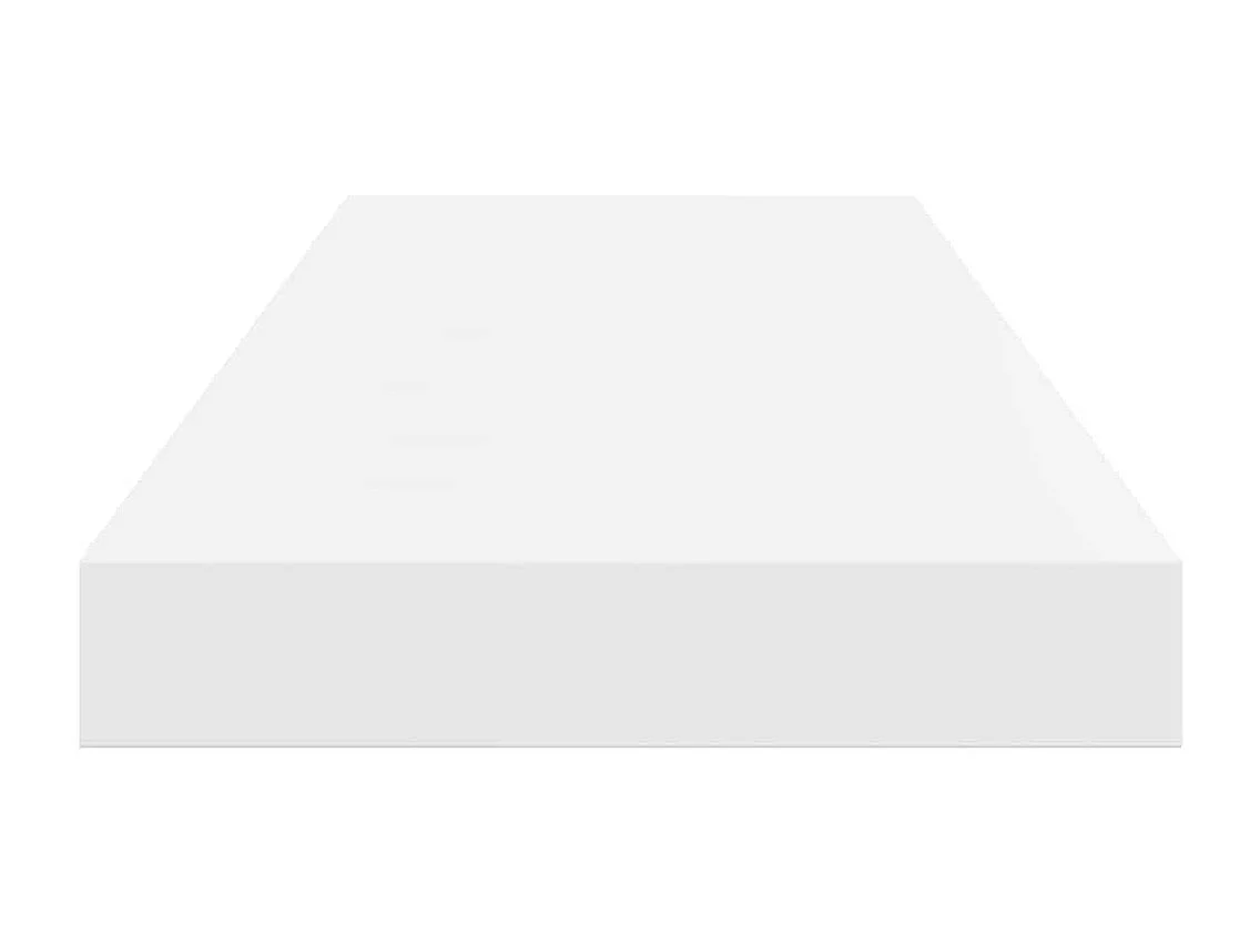 Étagère murale flottante 2 pcs Blanc brillant 60x23,5x3,8cm MDF