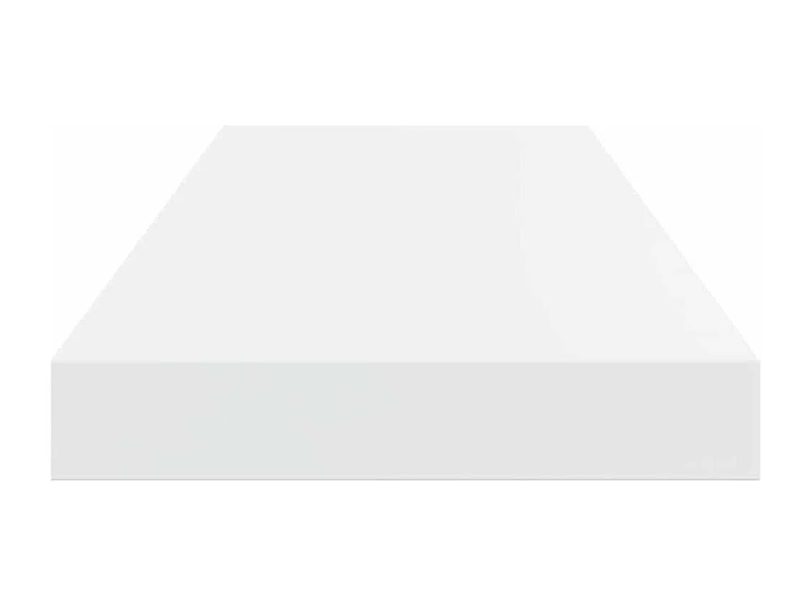 Étagère murale flottante 2 pcs Blanc brillant 60x23,5x3,8cm MDF