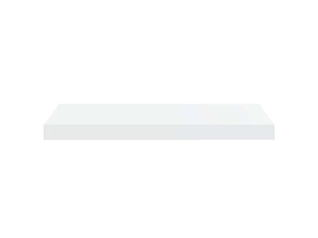 Scaffali a Parete 2 pz Bianco Lucido 60x23,5x3,8 cm in MDF