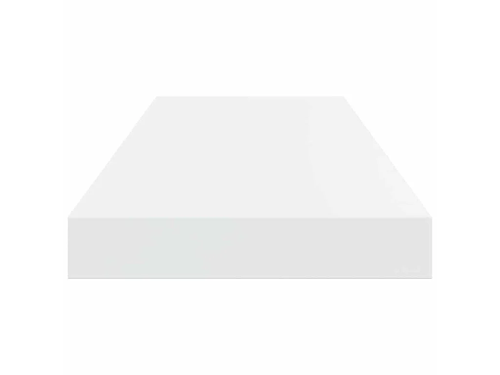 Scaffali a Parete 2 pz Bianco Lucido 60x23,5x3,8 cm in MDF