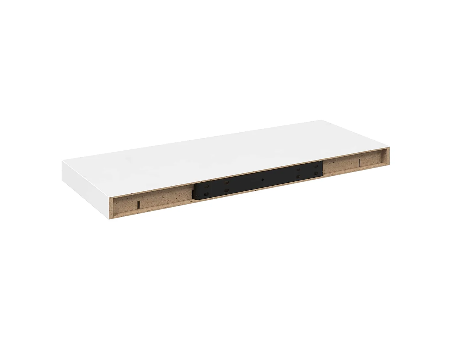 Étagère murale flottante 2 pcs Blanc brillant 60x23,5x3,8cm MDF
