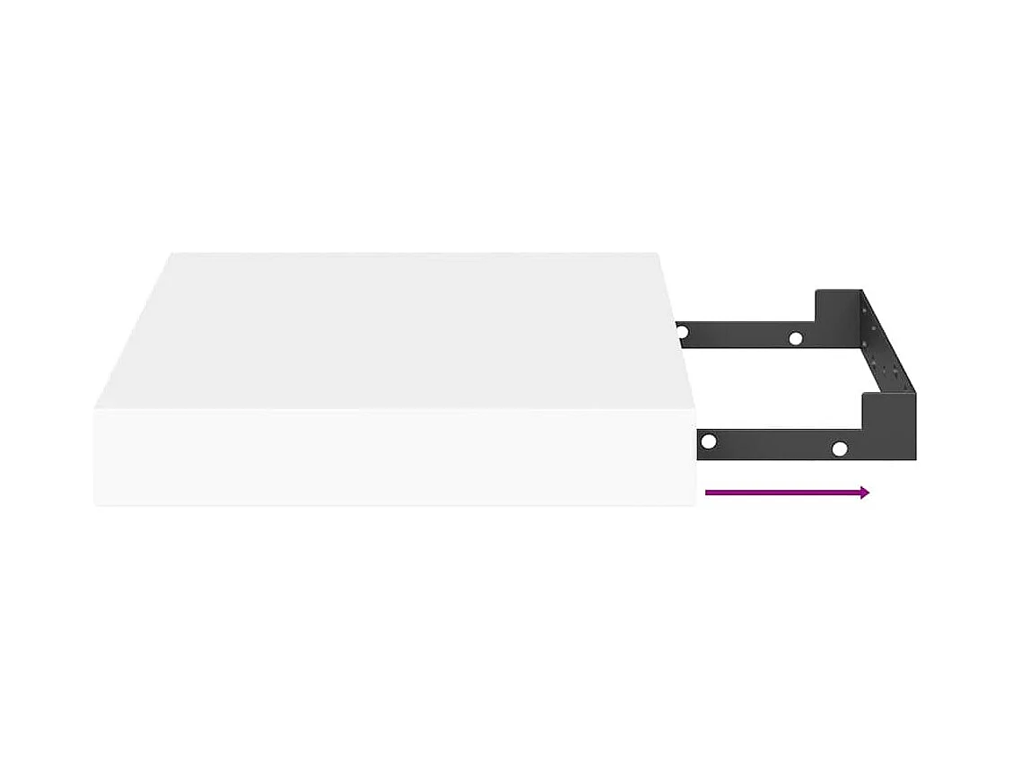 Prateleira parede suspensa 23x23,5x3,8 cm MDF branco