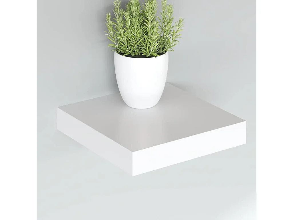 Prateleira parede suspensa 23x23,5x3,8 cm MDF branco