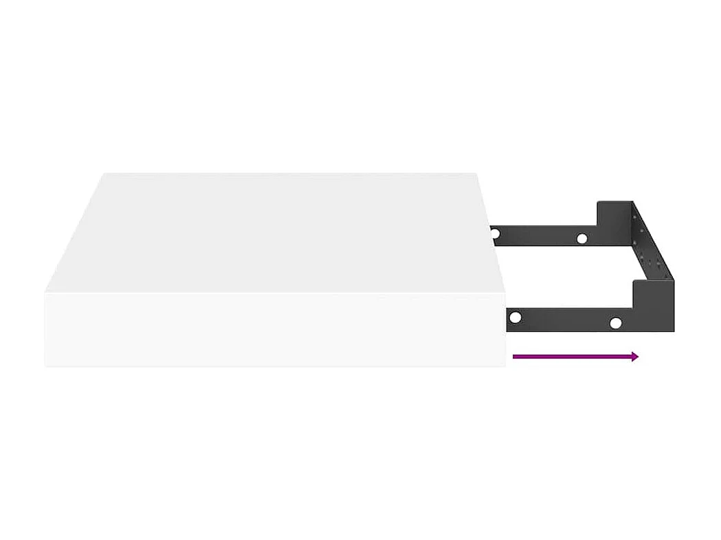 Prateleira parede suspensa 23x23,5x3,8 cm MDF branco