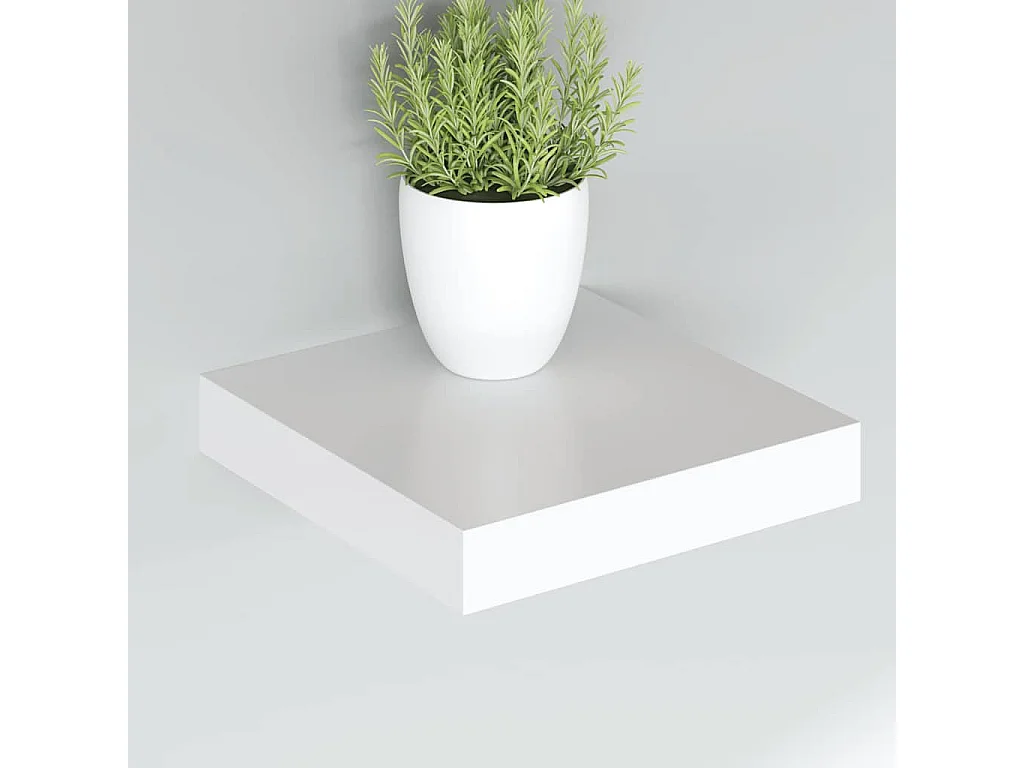 Étagère flottante murale blanc 23x23,5x3,8 cm MDF