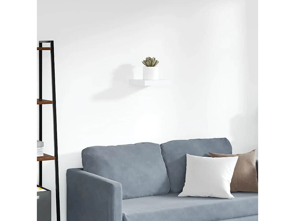 Étagère flottante murale blanc 23x23,5x3,8 cm MDF