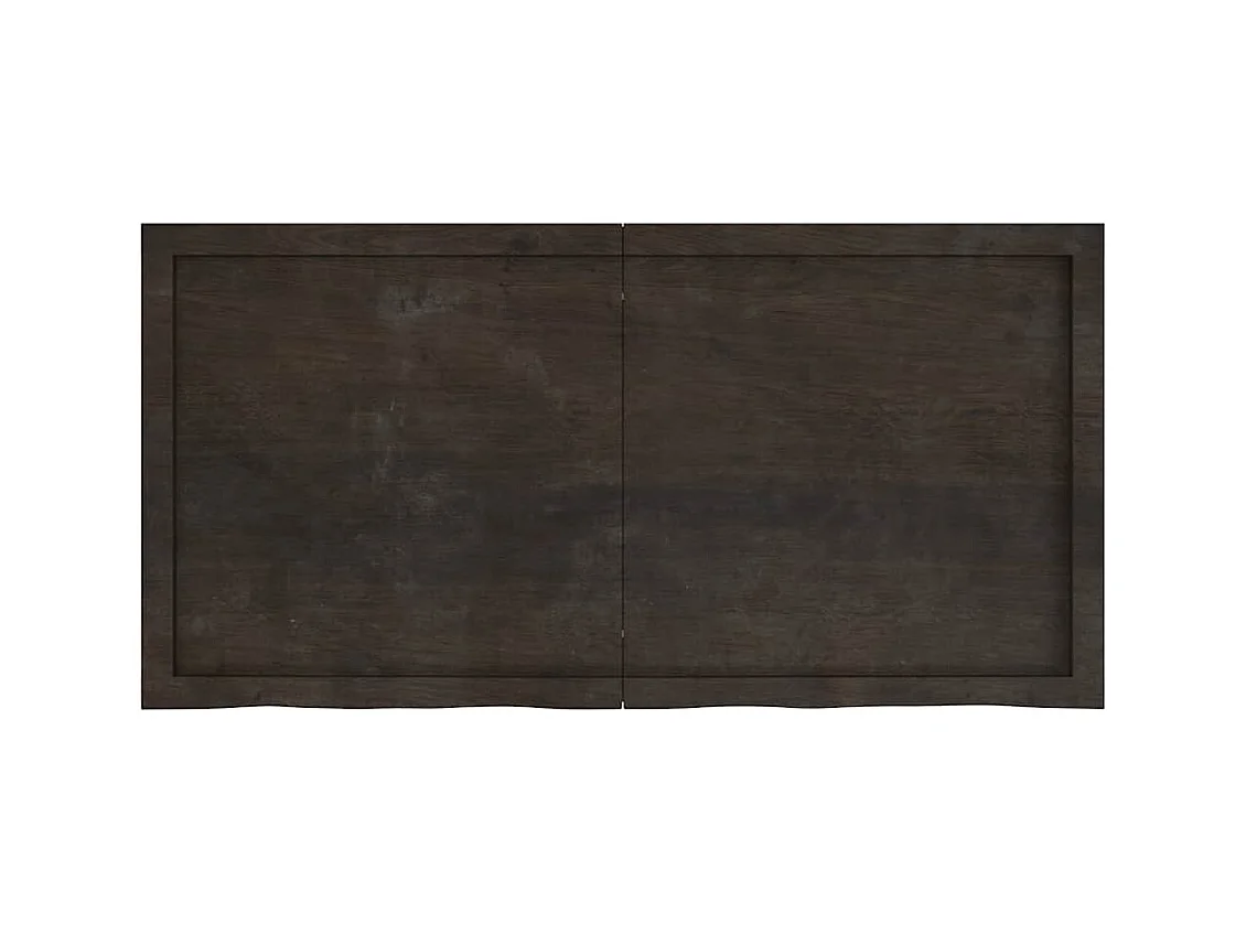 Estante pared madera roble tratada marrón oscuro 120x60x(2-6)cm
