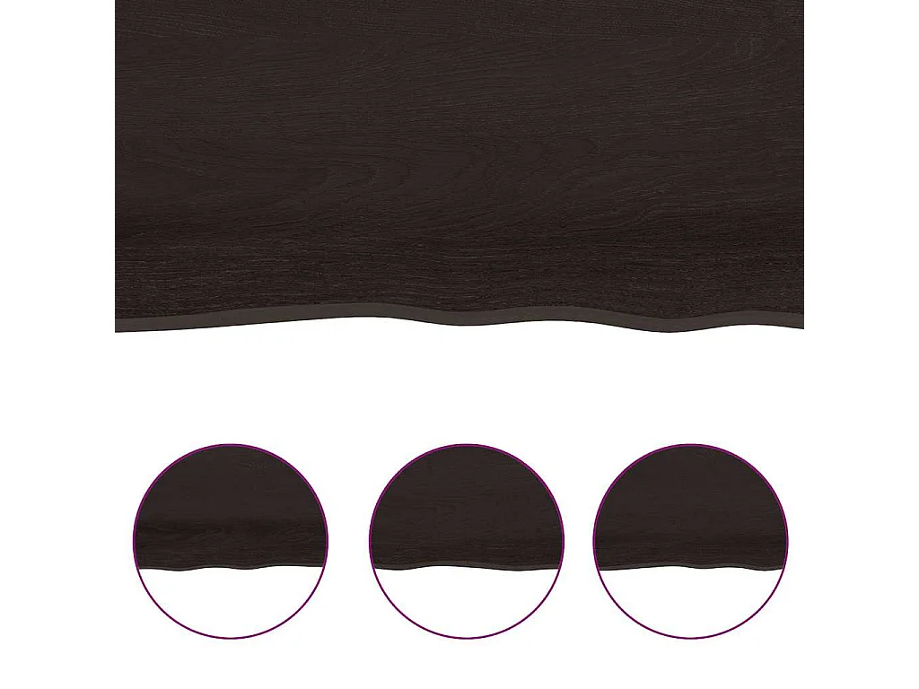 Estante pared madera roble tratada marrón oscuro 120x60x(2-6)cm