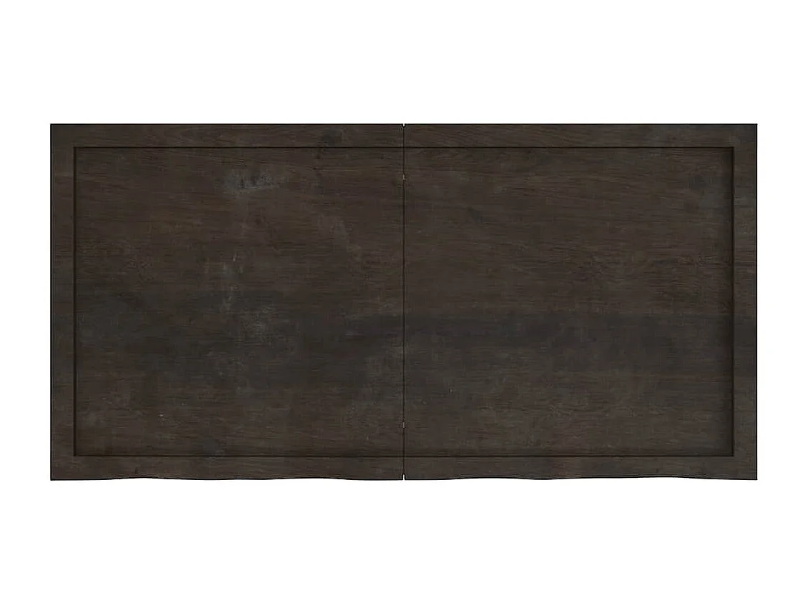 Wandregal Dunkelbraun 120x60x(2-6)cm Massivholz Eiche Behandelt