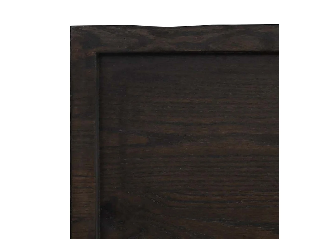 Wandregal Dunkelbraun 120x60x(2-6)cm Massivholz Eiche Behandelt