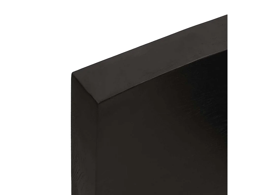 Wandregal Dunkelbraun 120x60x(2-6)cm Massivholz Eiche Behandelt