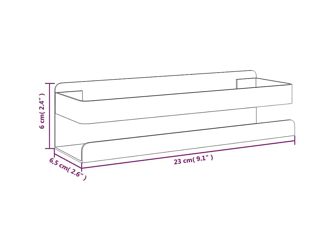 Prateleira de chuveiro aço inoxidável 304 escovado preto-mate