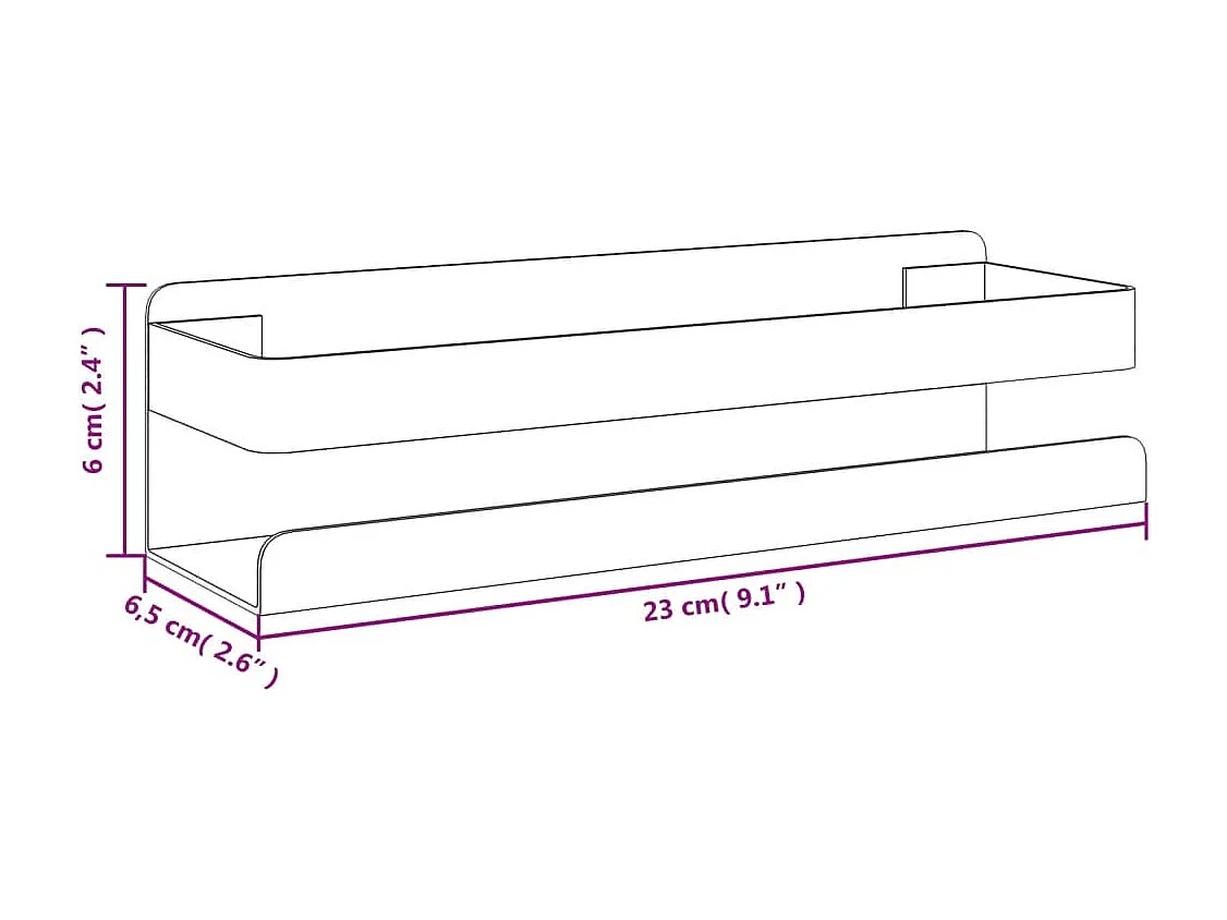 Prateleira de chuveiro aço inoxidável 304 escovado preto-mate