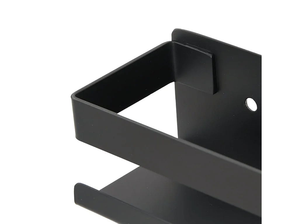 Étagère de douche noir mat acier inoxydable 304 brossé