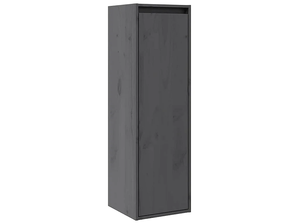 Armoires murales 2 pcs Gris 30x30x100 cm Bois de pin massif
