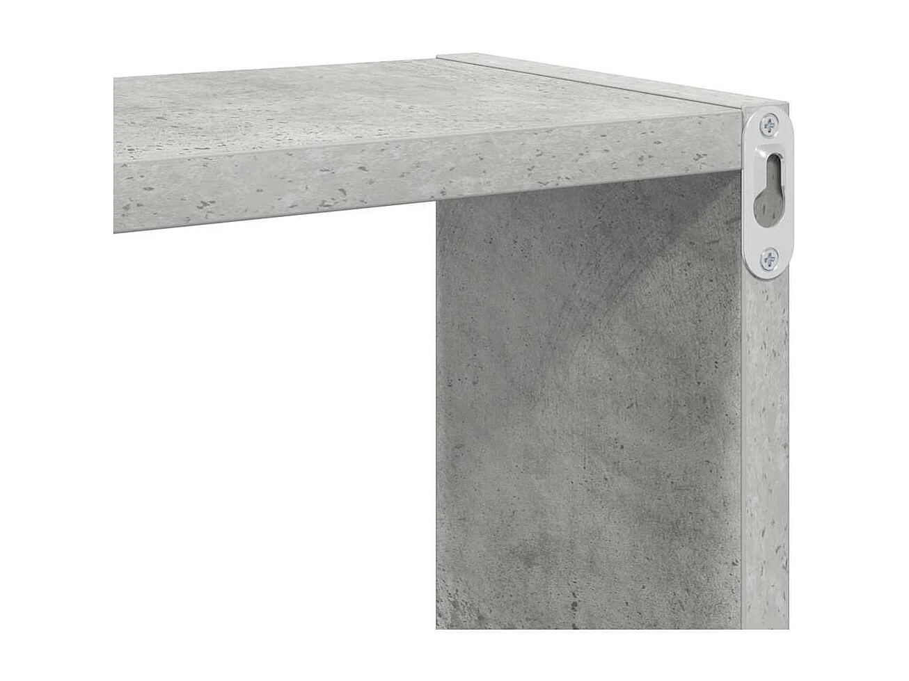Étagères cube murales 4 pcs gris béton bois d'ingénierie