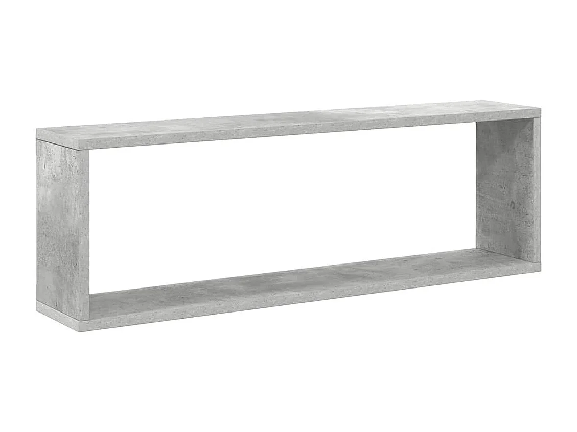 Étagères cube murales 4 pcs gris béton bois d'ingénierie