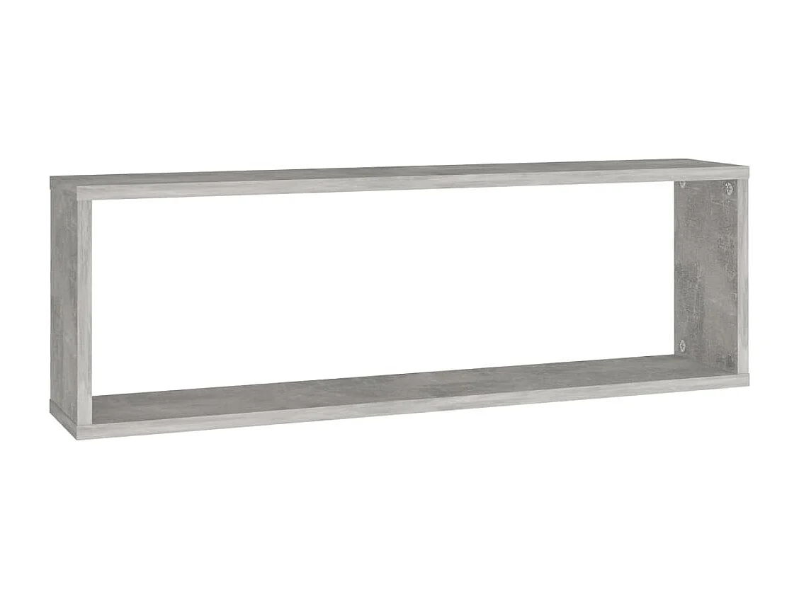 Étagères cube murales 4 pcs gris béton bois d'ingénierie
