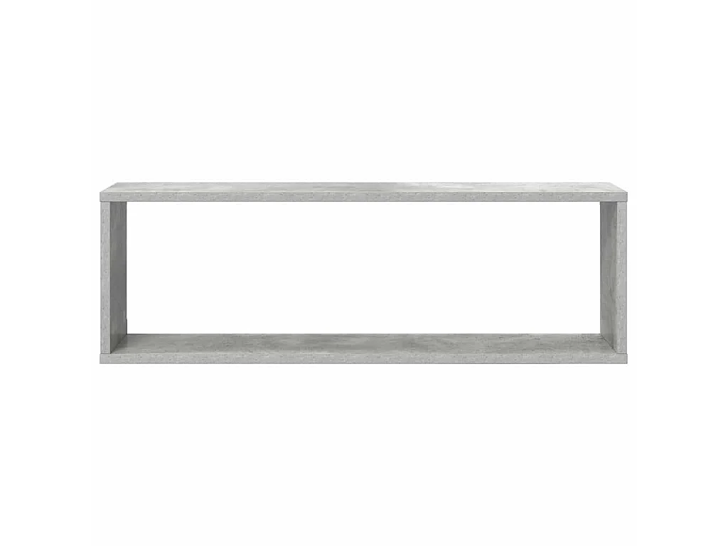 Étagères cube murales 4 pcs gris béton bois d'ingénierie