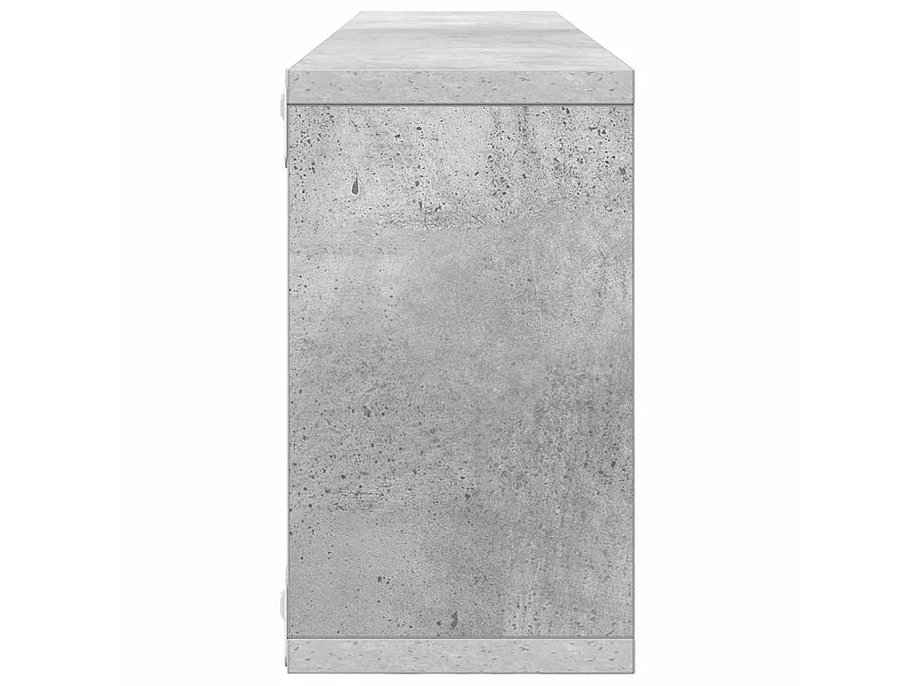 Étagères cube murales 4 pcs gris béton bois d'ingénierie