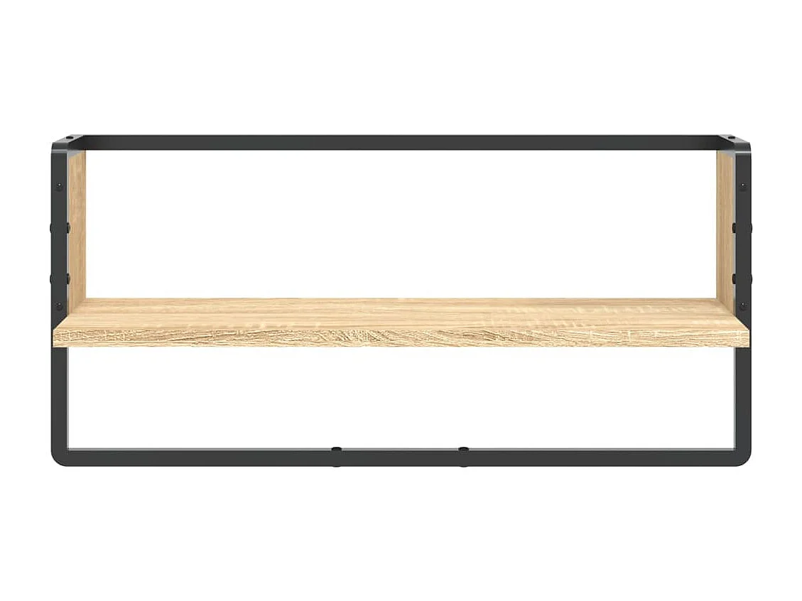 Étagère murale avec barre chêne sonoma 65x25x30 cm
