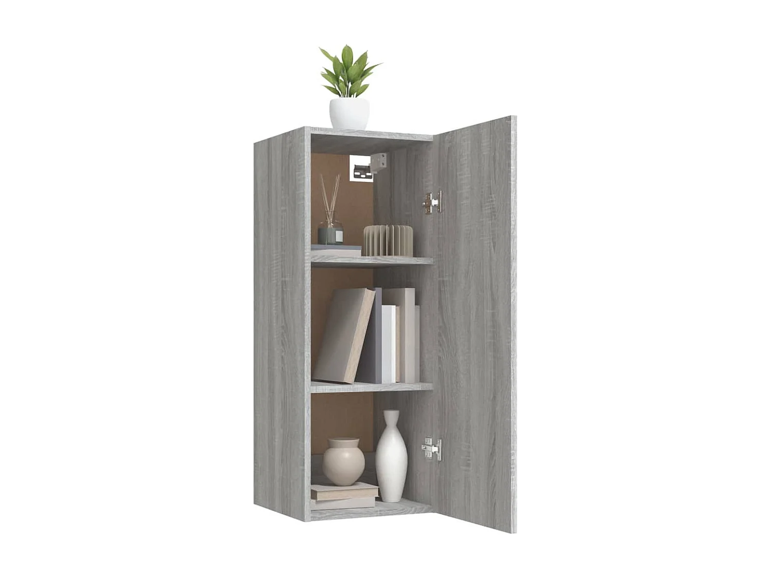 Wandschrank Grau Sonoma 34,5x34x90 cm Holzwerkstoff