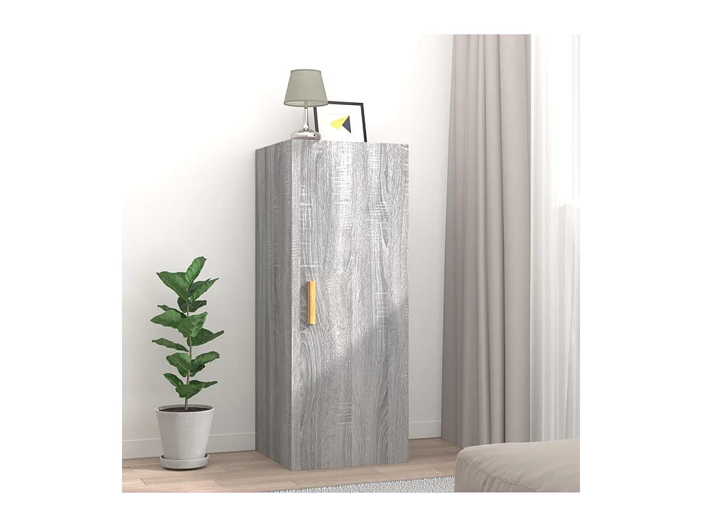 Armoire murale Sonoma gris 34,5x34x90 cm Bois d'ingénierie