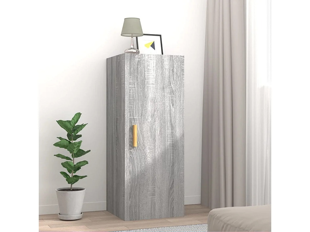 Armoire murale Sonoma gris 34,5x34x90 cm Bois d'ingénierie