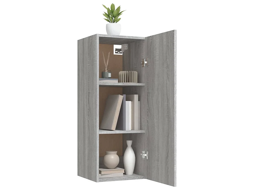 Armoire murale Sonoma gris 34,5x34x90 cm Bois d'ingénierie