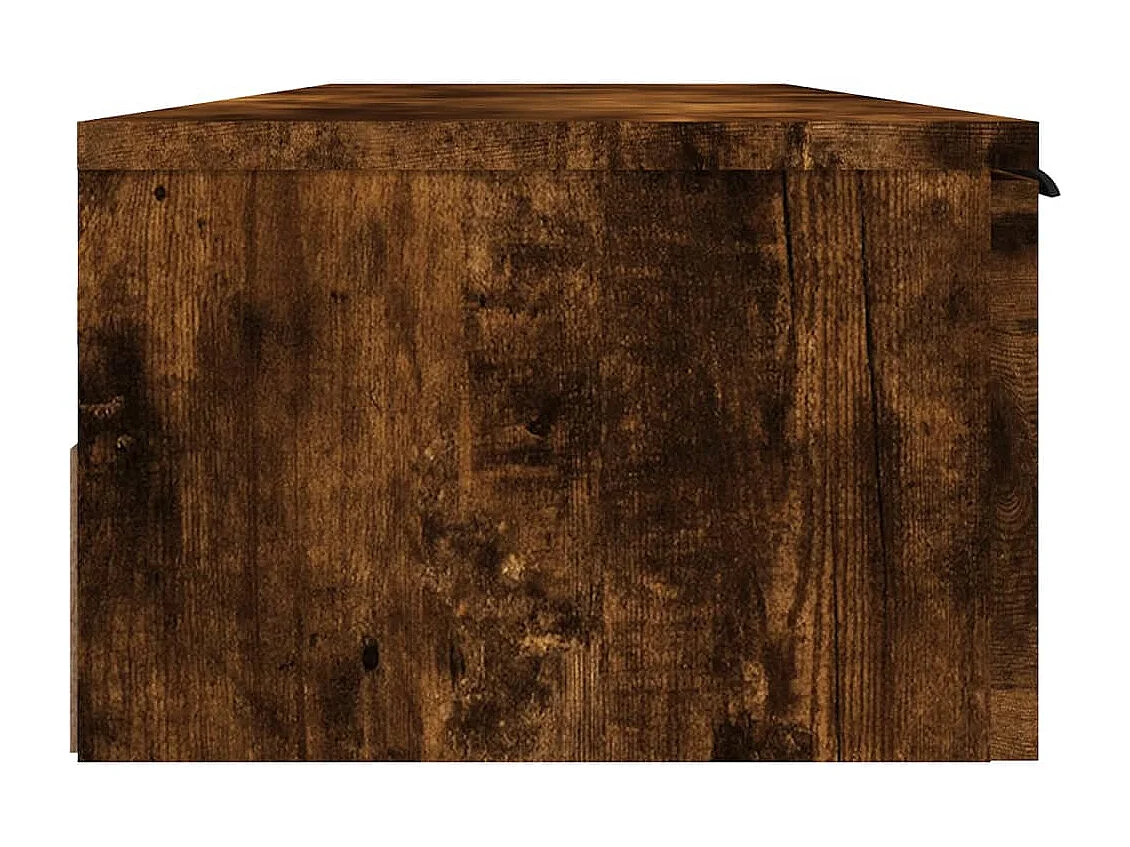 Armario de pared madera ingeniería roble ahumado 102x30x20 cm