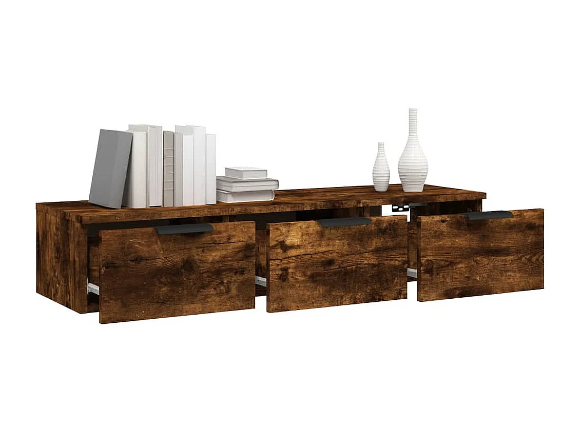 Armoire murale Chêne fumé 102x30x20 cm Bois d'ingénierie