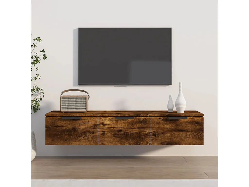 Armoire murale Chêne fumé 102x30x20 cm Bois d'ingénierie