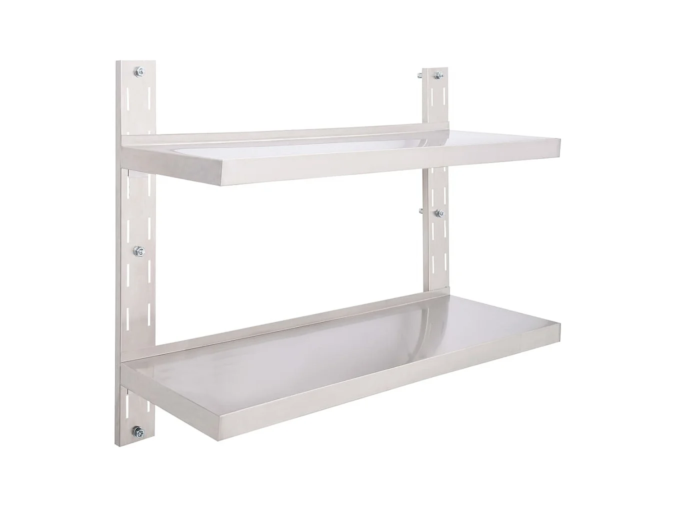 Mensola a Sospensione a 2 Livelli in Acciaio Inox 100x30 cm