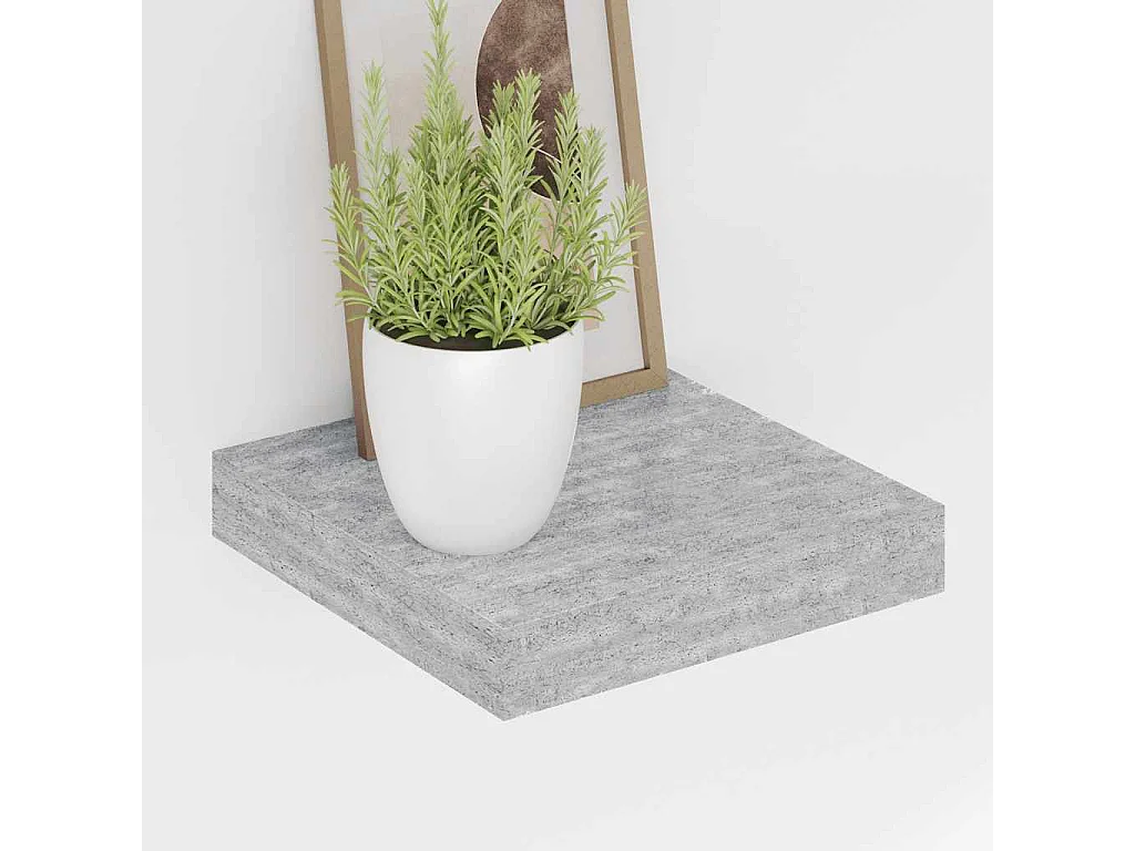 Schweberegal Betongrau 23x23,5x3,8 cm MDF