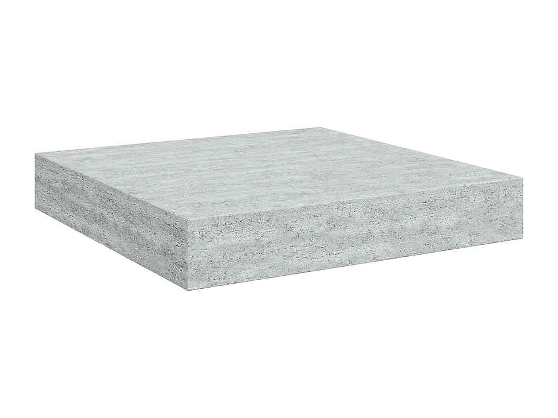 Étagère murale flottante gris béton 23x23,5x3,8 cm MDF