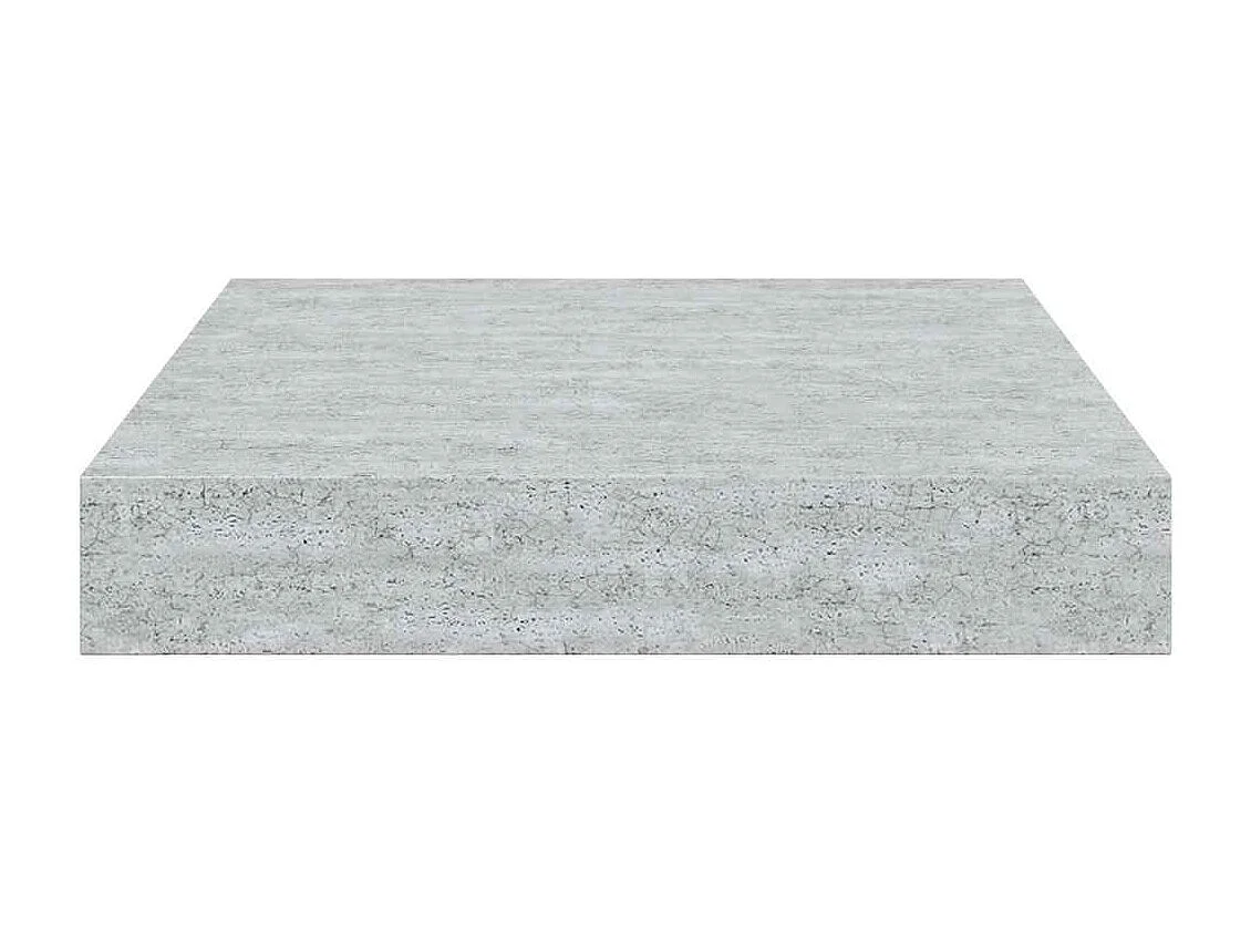 Étagère murale flottante gris béton 23x23,5x3,8 cm MDF