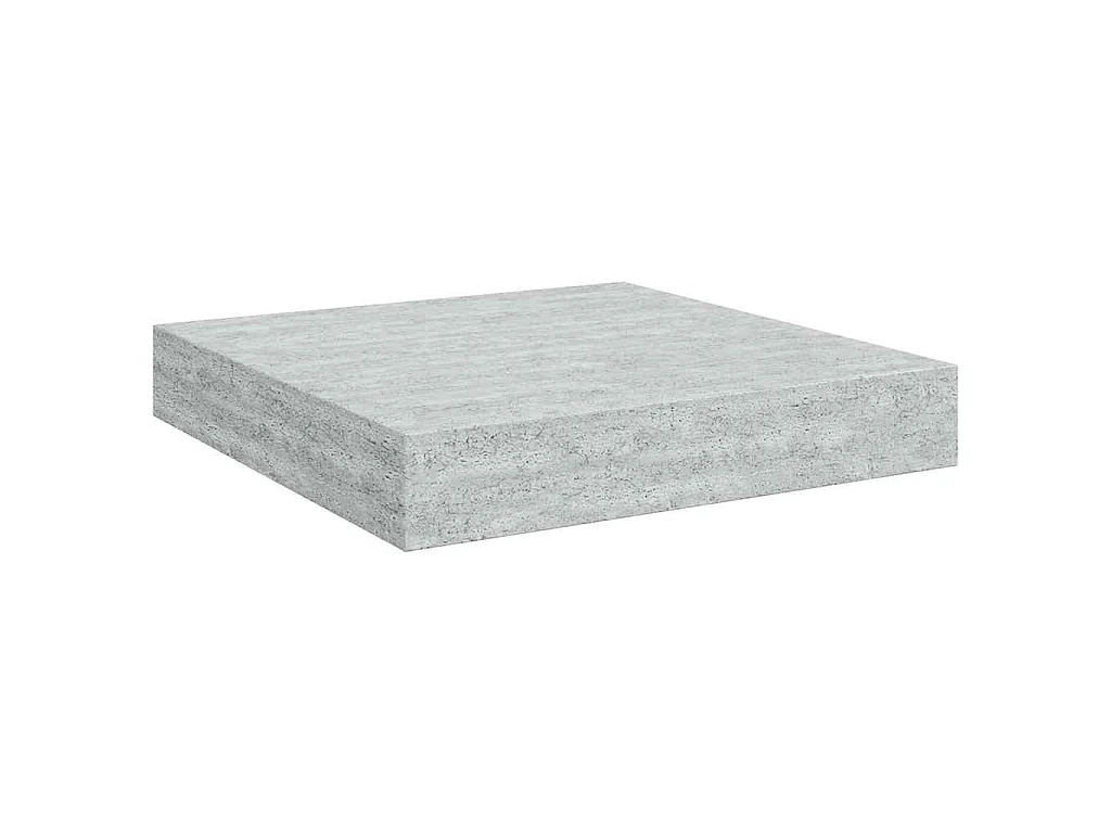 Étagère murale flottante gris béton 23x23,5x3,8 cm MDF