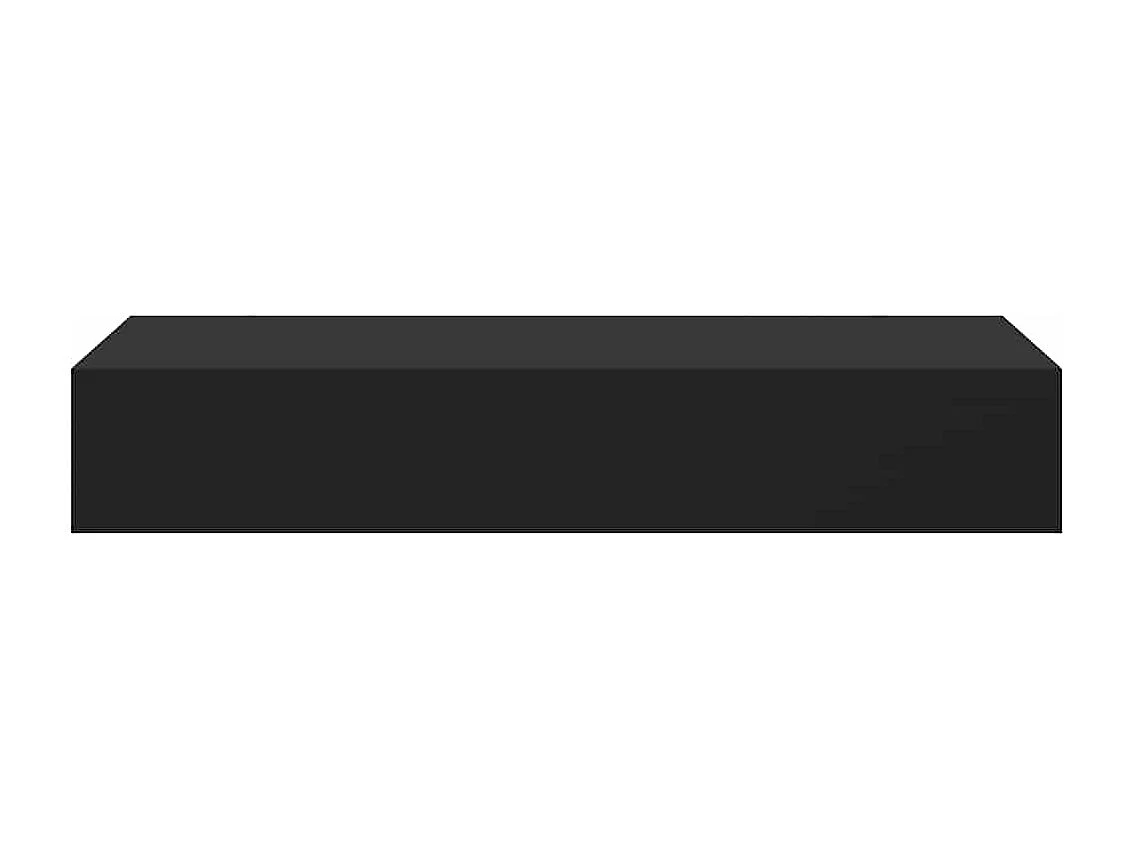 Étagères à tiroirs murales 2 pcs Noir 60x23,5x10 cm MDF