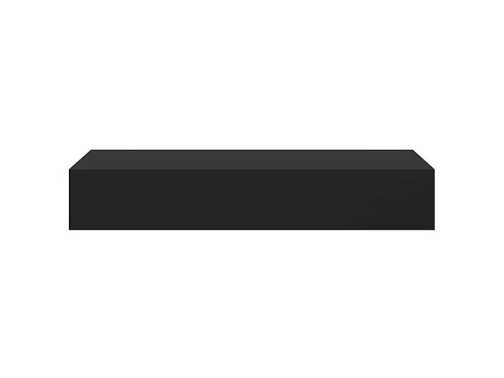 Wandschappen 2 st met lade 60x23,5x10 cm MDF zwart