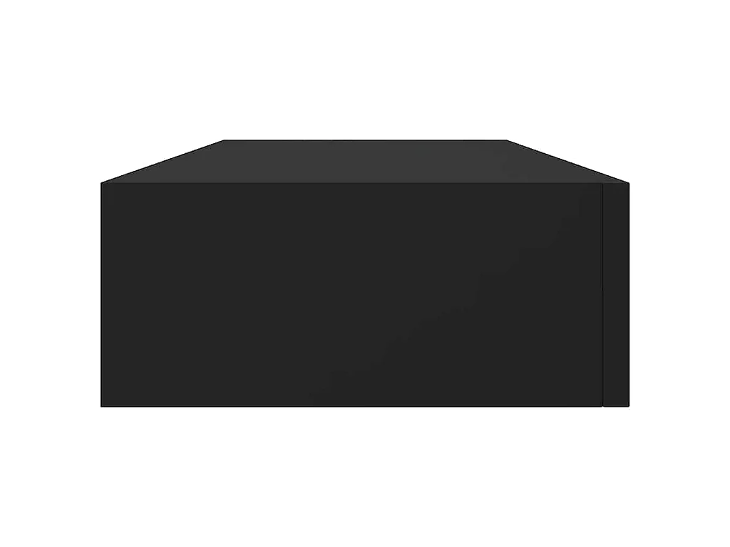 Wandschappen 2 st met lade 60x23,5x10 cm MDF zwart