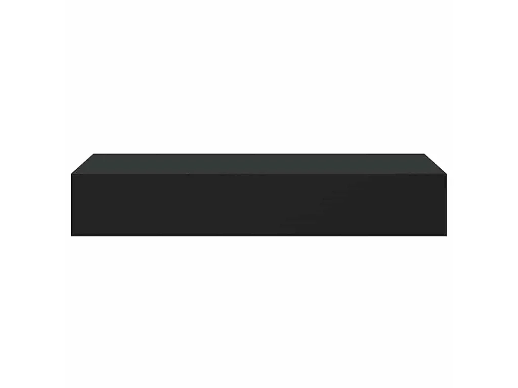 Prateleiras de parede c/ gavetas 2 pcs MDF 60x23,5x10 cm preto