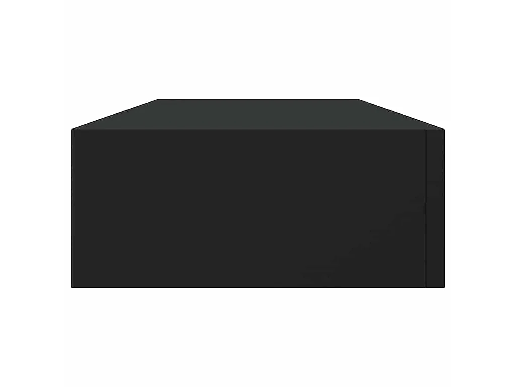 Prateleiras de parede c/ gavetas 2 pcs MDF 60x23,5x10 cm preto