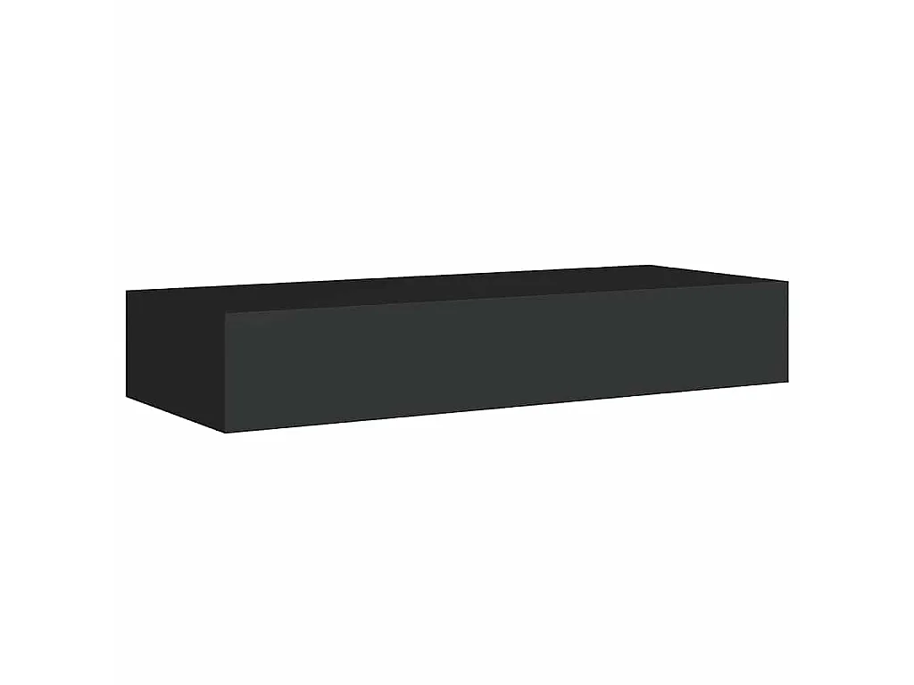 Wandregale mit Schubladen 2 Stk. Schwarz 60x23,5x10 cm MDF