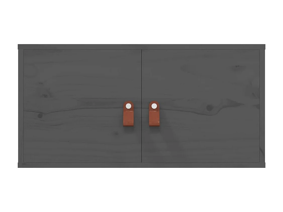 Armoires murales 2 pcs Gris 60x30x30 cm Bois de pin massif