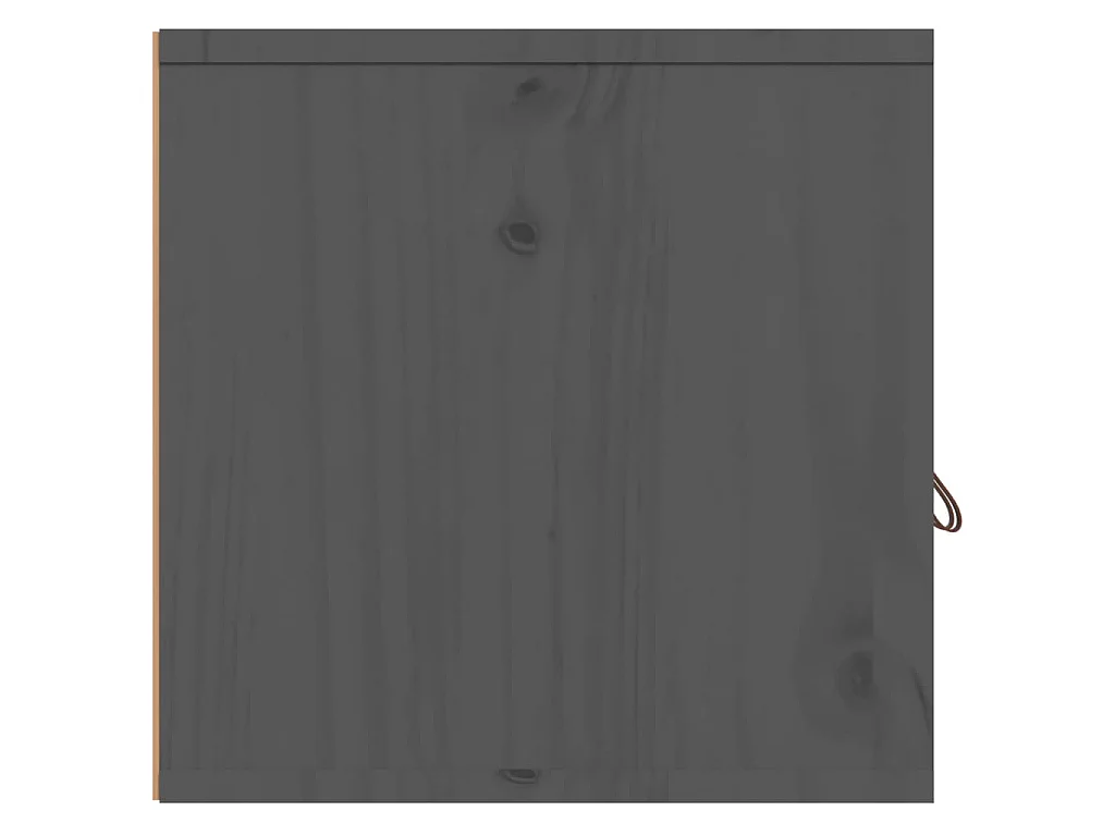 Armarios de pared 2 uds madera maciza de pino gris 60x30x30 cm